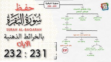 حفظ سورة البقرة | بالخرائط الذهنية | الايات 231 : 232 #حفظ_القرآن_الكريم