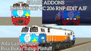 SHARE ADDONS LOKOMOTIF CC 206 BY RNP EDIT AJF