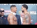 ANTHONY JOSHUA v DOMINIC BREAZEALE - OFFICIAL WEIGH IN & HEAD TO HEAD