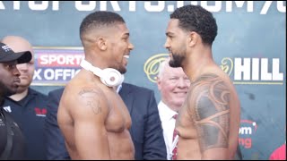 ANTHONY JOSHUA v DOMINIC BREAZEALE - OFFICIAL WEIGH IN & HEAD TO HEAD