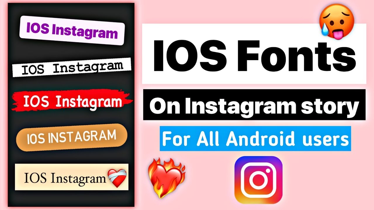How To Get iOS Fonts On Instagram For Android | iPhone Instagram ...