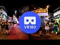 4k 180 virtual reality  walking the streets of hongdae on halloween weekend in korea