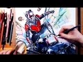 Drawing Ant-Man(Scott Lang) 앤트맨 그리기 using colored pencil