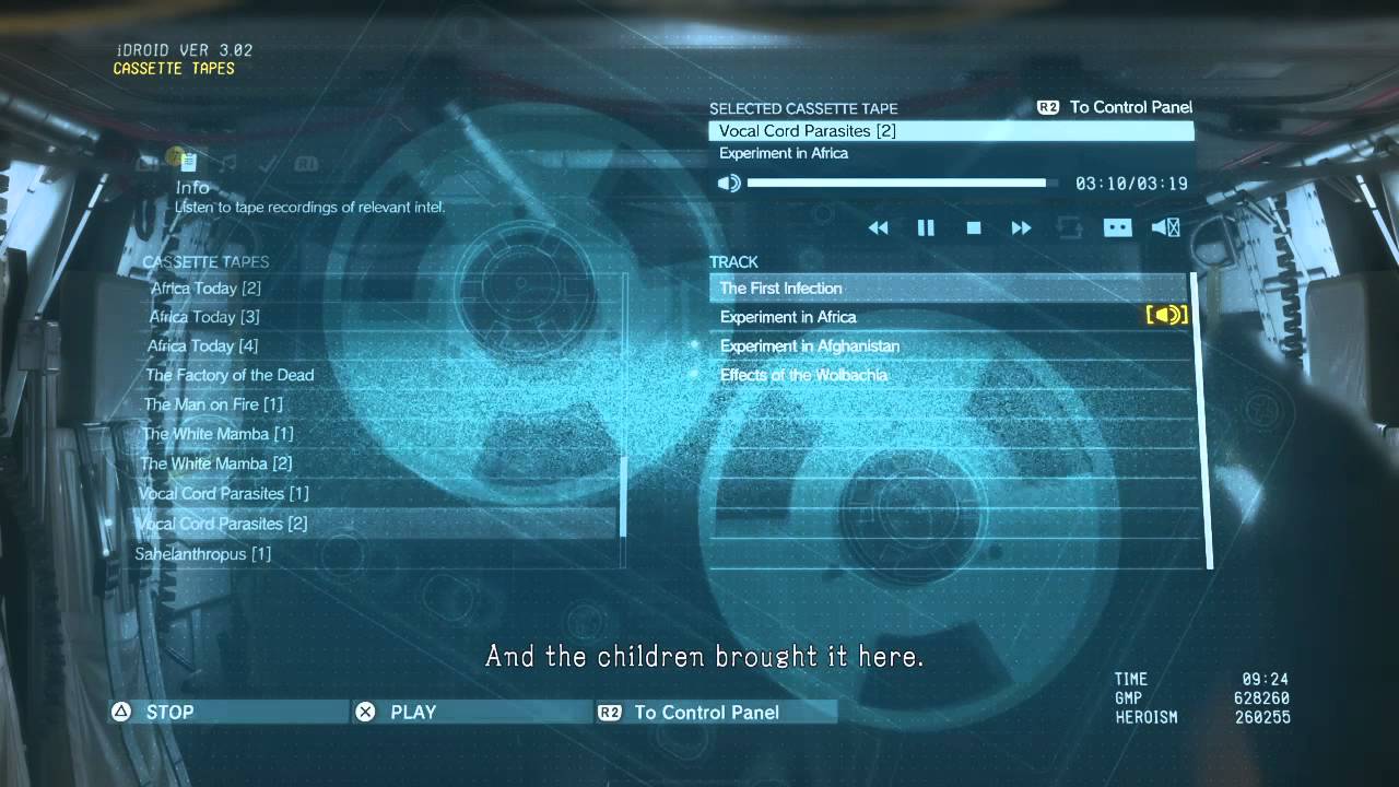 Metal Gear Solid V - Cassette Tape - Vocal Cord Parasites 2