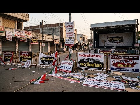 Massive Congress Protest in Mandamarri.. Minister Vivek Demands CEC's Resignation...| BT