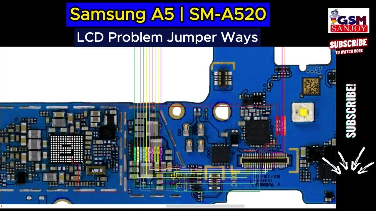 Samsung A5 SMA520 White Black Display Problem Repair All Supply Line