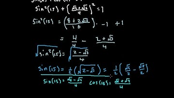 sin(15°) and cos(15°)