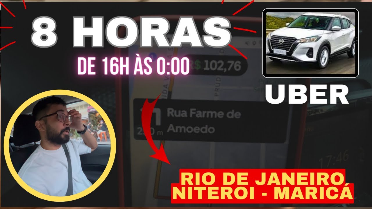 Uber 8h de trabalho - Quanto ganhei - Rio de Janeiro - Niterói - Maricá ...