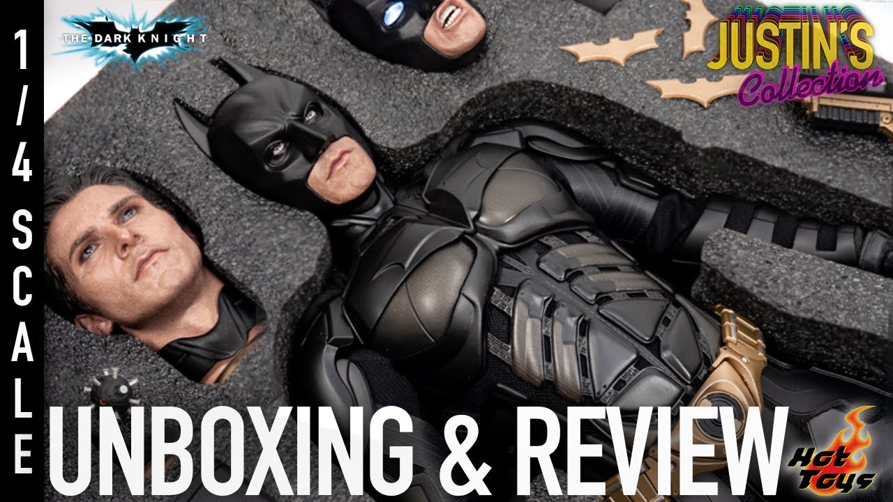 Hot Toys Batman The Dark Knight Trilogy 1/4 Scale Figure Unboxing & Review  - YouTube