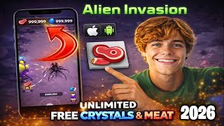 Alien Invasion MOD APK 2026 – Step-By-Step Free Crystals & Meat Guide (UPDATED) screenshot 3