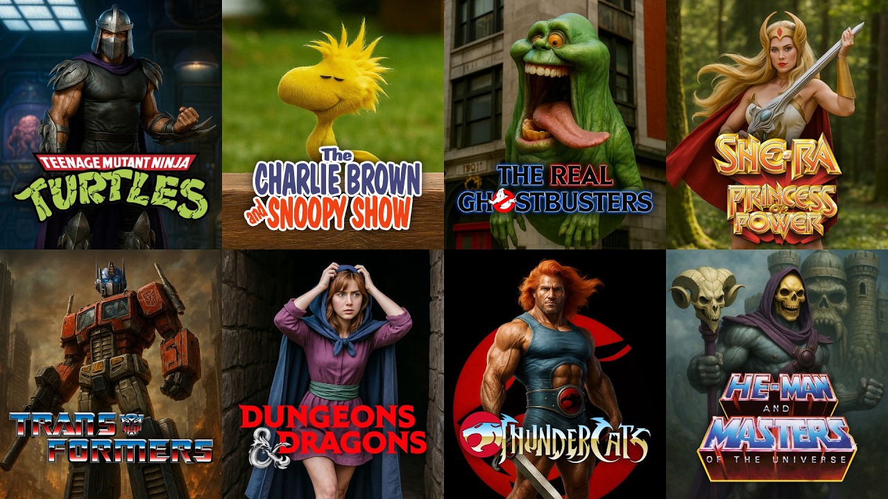 The 12 Best Cartoons of the 80s — Reimagined in Real Life | Ultra-Realistic AI Compilation