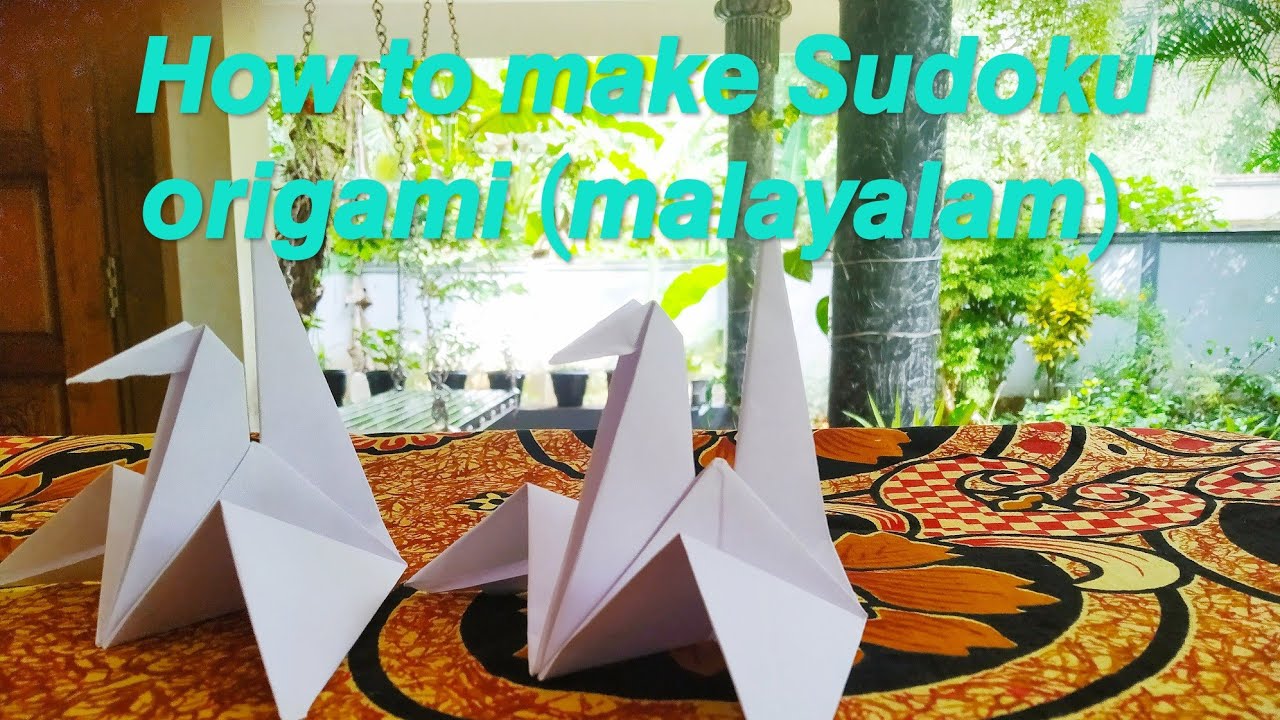 How To Make Sudoku Paper Craft Origami malayalam YouTube