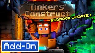 TINKERS' CONSTRUCT ADDON: Minecraft Bedrock Edition UPDATE 1 in-depth Review!