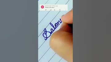 saloni in cursive writing #sanahandwritting #shortsvideo #cursivehandwritting #names #viralshort