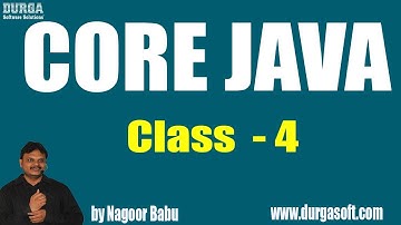 Learn Core Java Online Training by Nagoor Babu Sir On 24-07-2018 @ 10AM