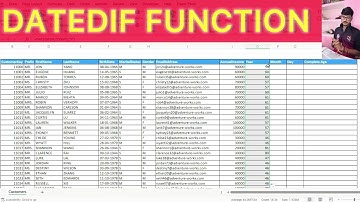 Excel Hidden Function DATEDIF 😳 | Calculate Age | DATEDIF function | First Video | #excel #exceltips