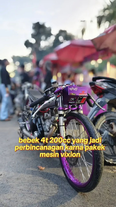 VIRAL DI DRAGBIKE BELITUNG‼️Penampakan Bebek 4T 200cc Bermesin Yamaha Vixion Time 7,4 Detik.