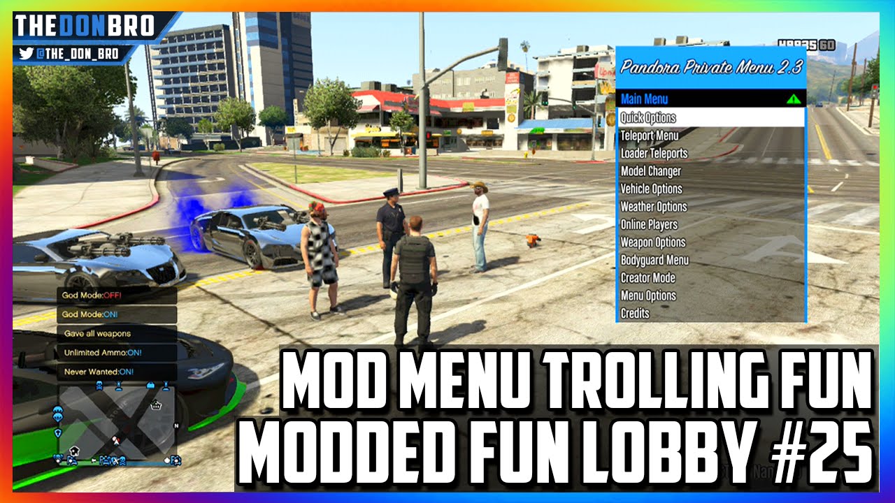 GTA 5 ONLINE MODDED FUN LOBBY 25 MOD MENU TROLLING FUN (GTA 5 MODS