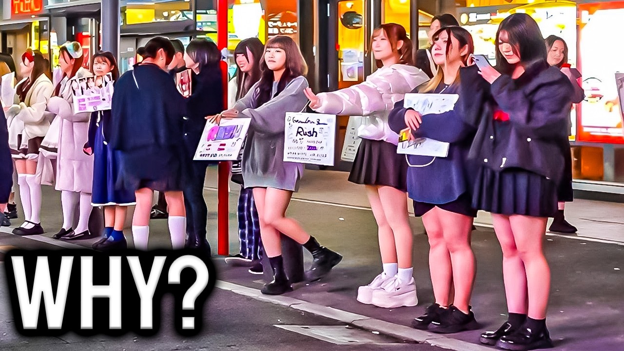 Why Are These Girls Holding Money Signs In Tokyo?