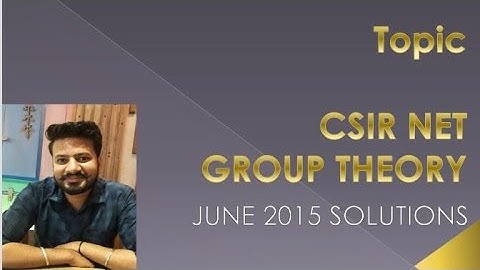 #Csir_Net #Mathematics  Previous year Group theory june 2015/ solution group theory/IIt jam
