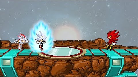 SSF2 Mod Battle: Hyper Sonic and Hyper Shadow Vs Perfect Nazo