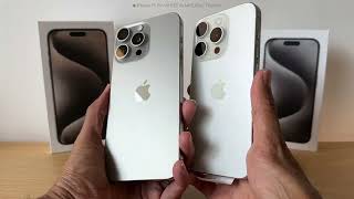 WHITE Vs NATURAL Titanium - iPhone 15 Pro & Pro Max Unboxing and Comparison