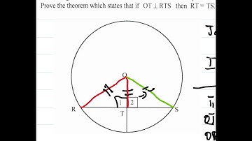 1 Geometry Prove The line drawn from the Centre of a circle perpendicular to chord bisects the chord