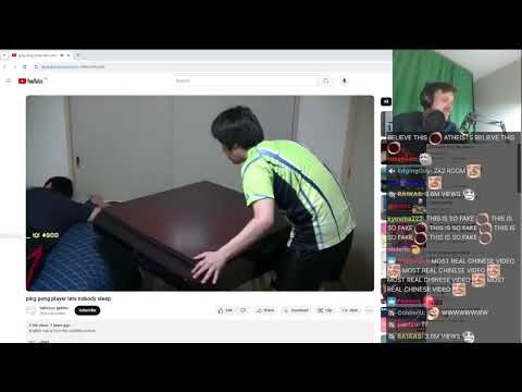 Forsen Reacts to ping pong player lets nobody sleep