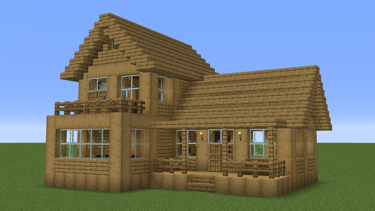 Minecraft - How to build a small oak house - YouTube