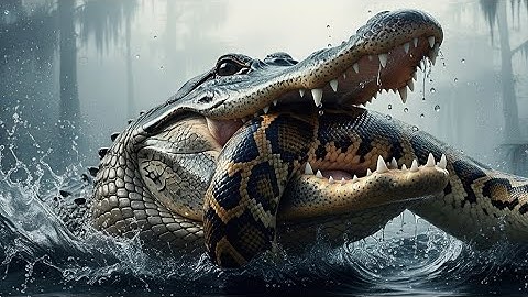 Alligator vs Python | Epic Wildlife Showdown in the Swamp