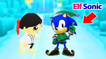 Tag with Ryan vs Sonic Dash Elf Sonic