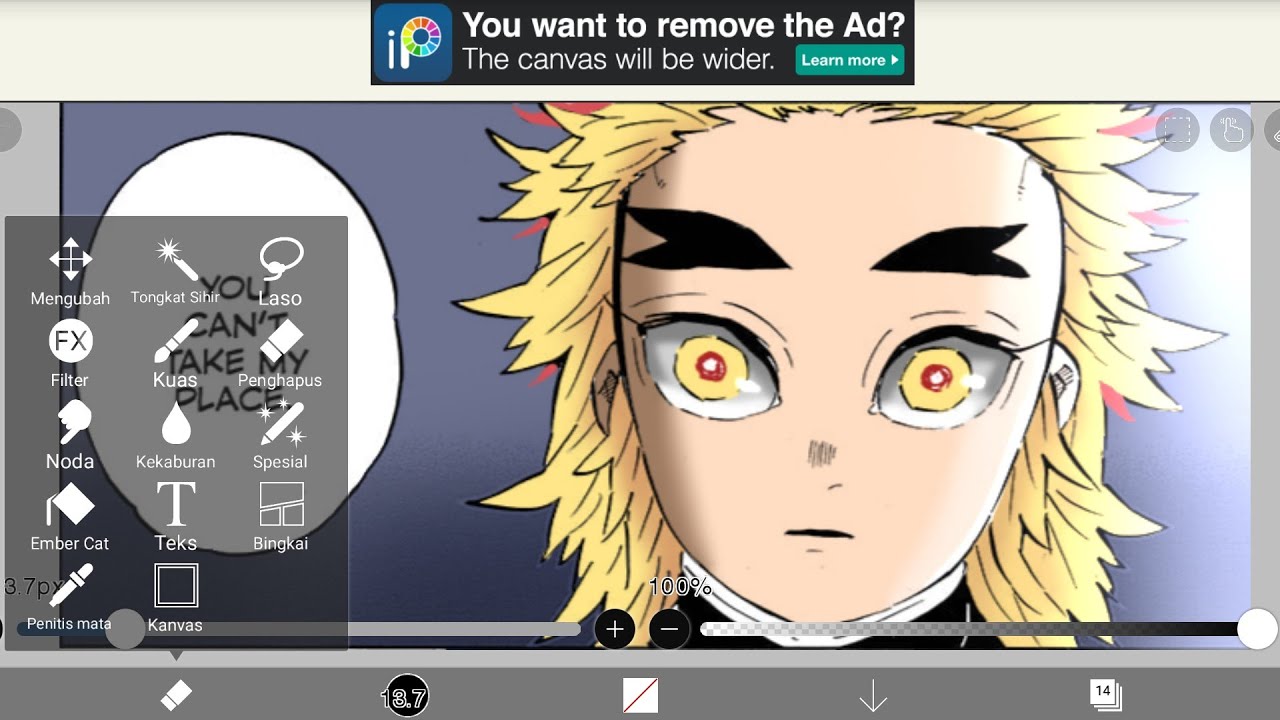 Coloring manga panel Rengoku Senjuro on IbisPaint 2 YouTube