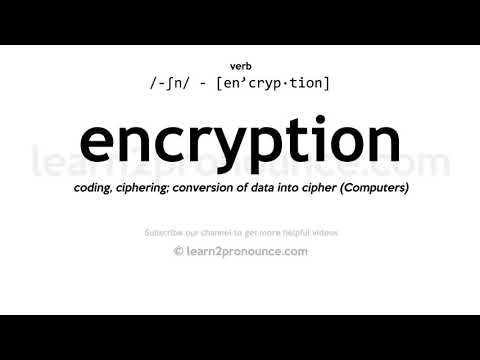 Uitspraak van Encryption | Definitie van Encryption