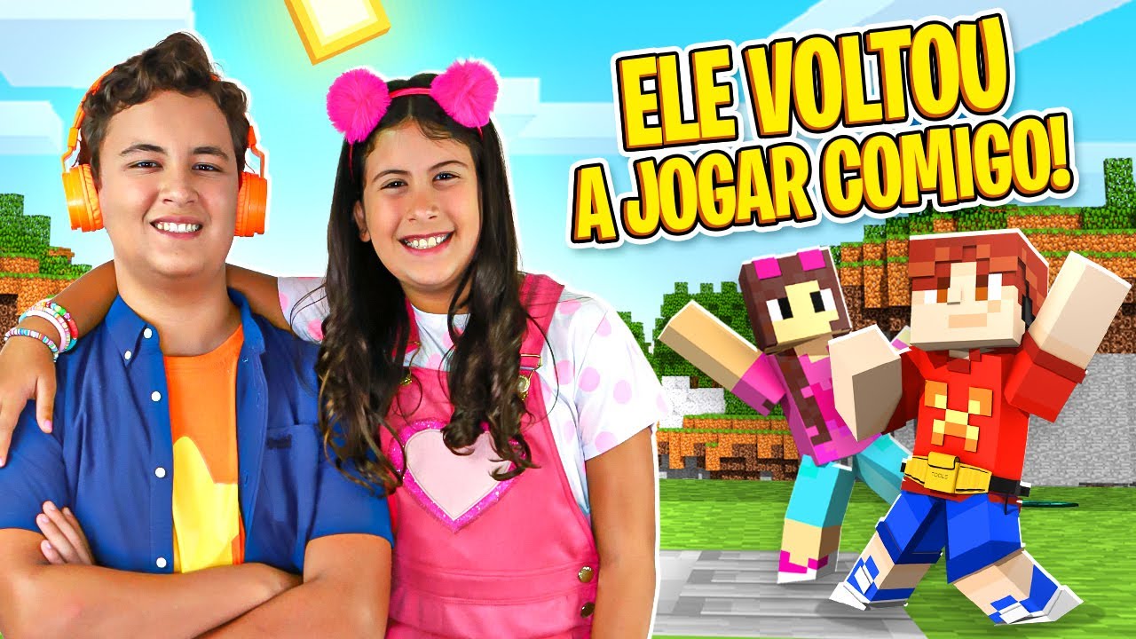 Minecraft - Ele voltou a jogar comigo - EP#04 - Maria Clara e JP Games 