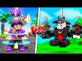 1 Nightmare Player VS. 3 Mobile Players...(Roblox BedWars)