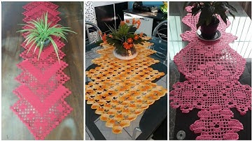 very creative and attractive crochet table runner patterns