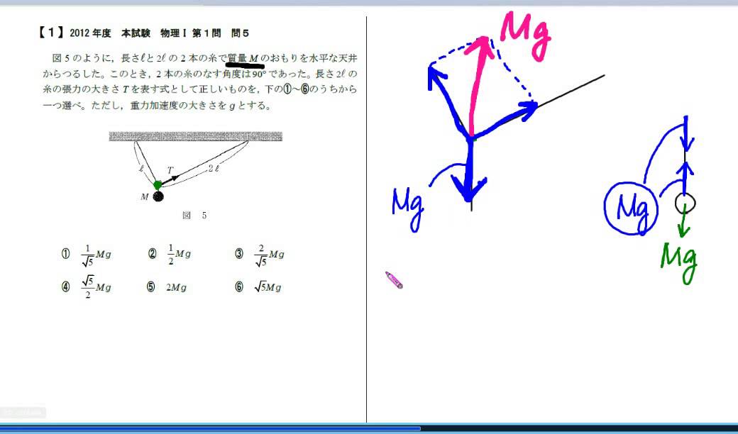 センター試験対策｢物理基礎｣過去問解説(新課程対応版)：力のつりあい1