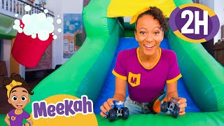 Meekah Washes Blippi's Cars + More | Blippi and Meekah Best Friend Adventures