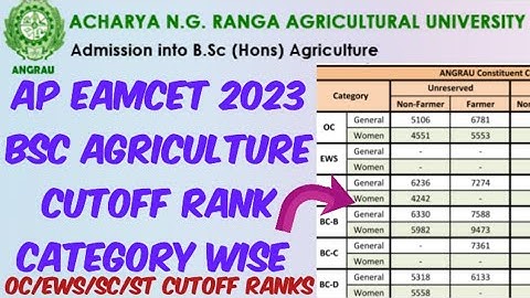 AP EAMCET 2023 BIPC Bsc Agriculture Cutoff Ranks Released🤗 || AP EAPCET 2023 BIPC Cutoff Ranks