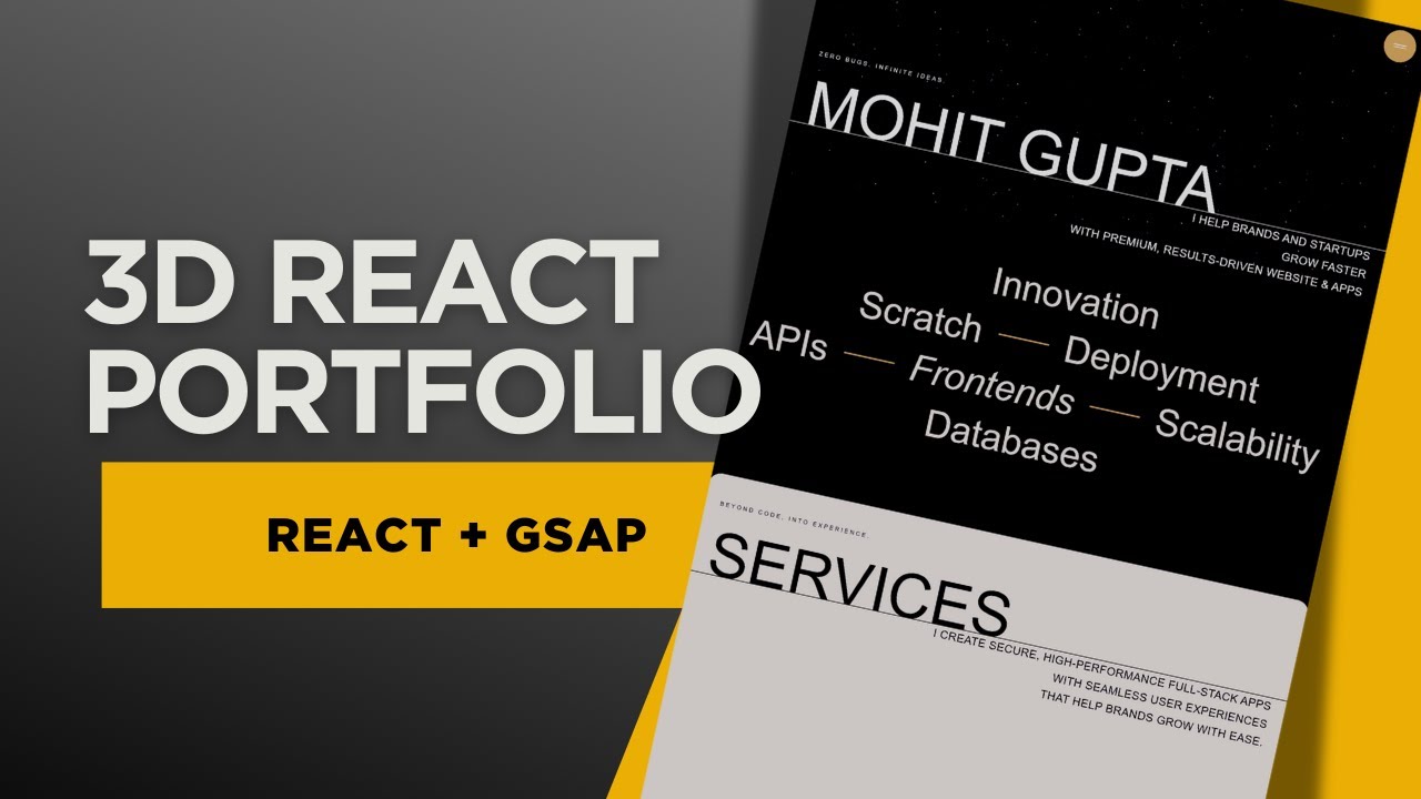 React Portfolio – Animated with GSAP & Tailwind - YouTube