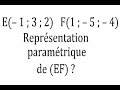 Réprésentation paramétrique d&#39;une droite dans l&#39;espace - Terminale