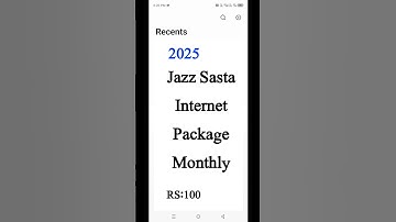 Jazz Sasta Internet Package Monthly 2025 #2025 #jazz #internet #shorts