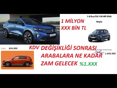 KDV ZAMMI SONRASI OTOMOBİLLERİN YENİ FİYATLARI NASIL HESAPLANIR