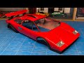 Painting a 1:12th scale Tamiya Lamborghini Countach RC Body