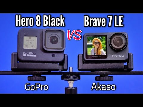 Akaso Brave 7 LE VS GoPro Hero 8 - Action Camera Comparison