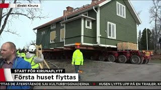 Här flyttas det första huset - historisk dag i Kiruna - Nyheterna (TV4)