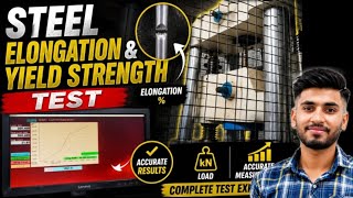 Steel Elongation, tensile & yeild strength test || #civilengineering #civil #Qcengineer
