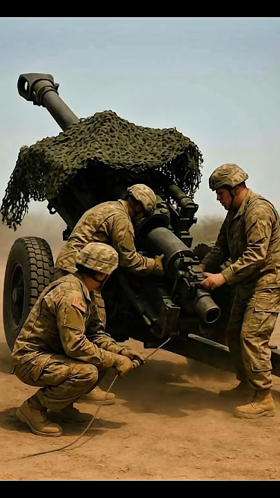 🔥 US Army Artillery Cannon Firing | Realistic 4K Cinematic Military Video #army #usa #military