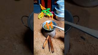 Frying Orange Letter H Alphabet Fryum in Mini Kadai
