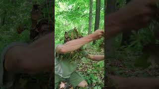 Emergency Ghillie Hood in Under 5 Minutes, All Natural Materials